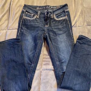 Grace in LA embellished boot cut jeans